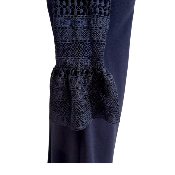 Donna Rico Navy Blue Lace Bell Sleeve Dress - Picture 3 of 7